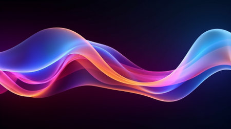 abstract background with blue and purple waves, vector illustration eps10の素材