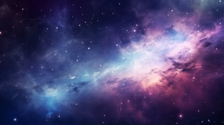 Nebula and stars in deep space. Abstract space background.の素材