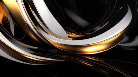 3D illustrations of abstract geometric composition, and digital artwork are generatedの素材