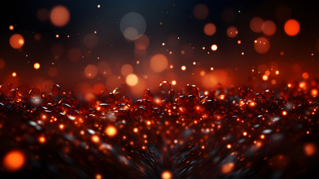 3d rendering of abstract particles in space with depth of field and bokehの素材