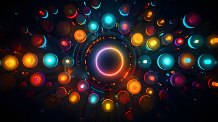 3d rendering of abstract fractal background for creative design and entertainmentの素材