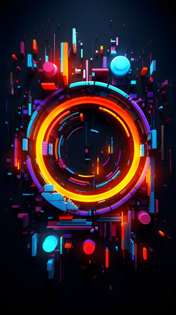 Abstract technology background. Futuristic interface. Vector illustration for your designの素材