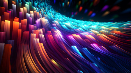 3D rendering of abstract fractal background for creative design, art and entertainmentの素材