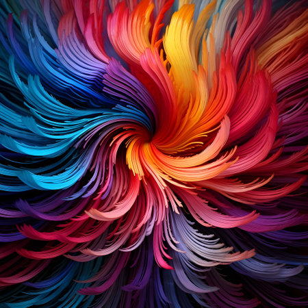 abstract background with multicolored wavy lines. 3d renderingの素材