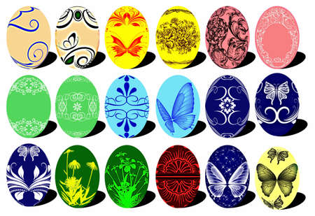 Eggs on Happy Easterの写真素材