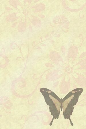 Butterflies texture letter flowerの写真素材