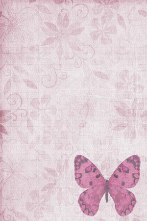 Butterflies texture letter pinkの写真素材