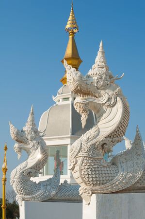 Naga staircase buddhist templeの写真素材