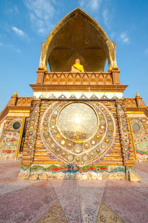 Pagoda temple golden in thailandの写真素材