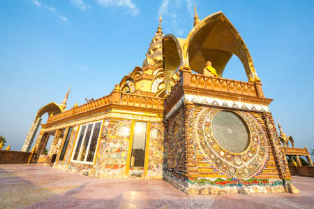 Pagoda temple golden in thailandの写真素材