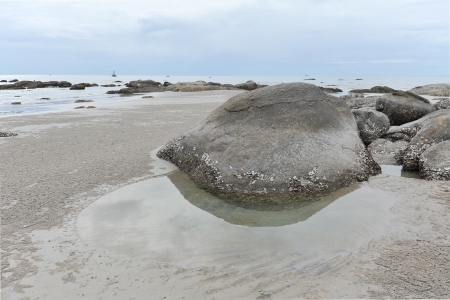 Rock in the sea Thailandの写真素材
