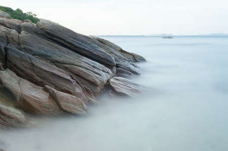 Rock in the sea Thailandの写真素材