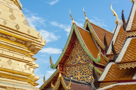 Golden Pagoda in Thailandの写真素材