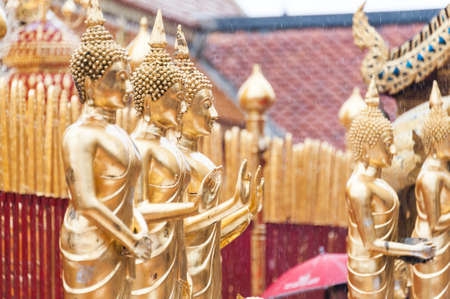 Golden Buddha in Thailandの写真素材