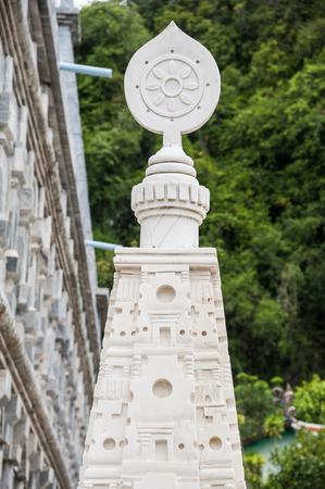 White pagoda in southern Thailand の写真素材