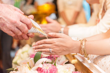 Wedding ceremony in Thailandの写真素材