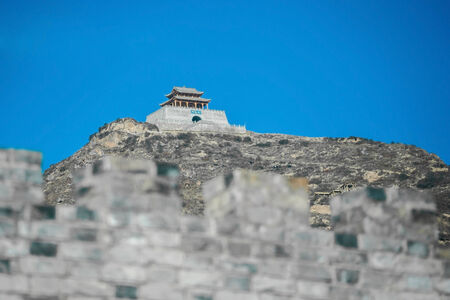 Temple on a hilltop in Chinaの写真素材