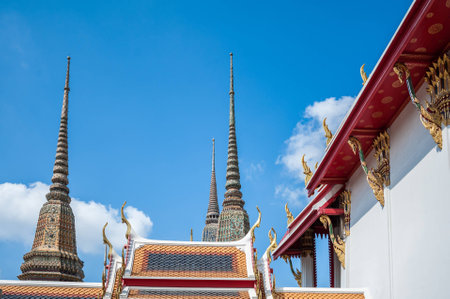 temple interior details Wat Pho temple Bangkok Thailand