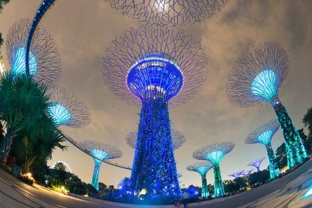 Singapore cityscape night view