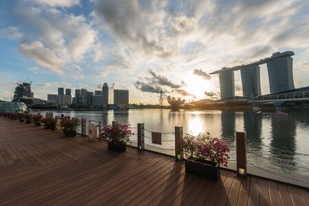 Singapore cityscapeのeditorial素材