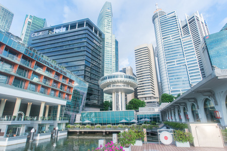 Singapore cityscapeのeditorial素材