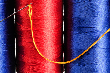 Colorful thread and needle