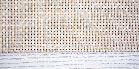 Close up of a straw mat as a backgroundの写真素材