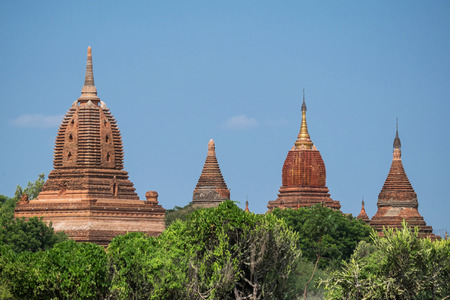 temples in Bagan, Myanmarの写真素材