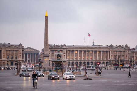 PARIS, FRANCE - MARCH 20 2015: The Luxor Obelisk at the center of the Place de la Concorde in Paris in a summer day, March 20, 2015のeditorial素材