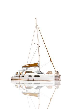 Yatch in beautiful oceanの写真素材