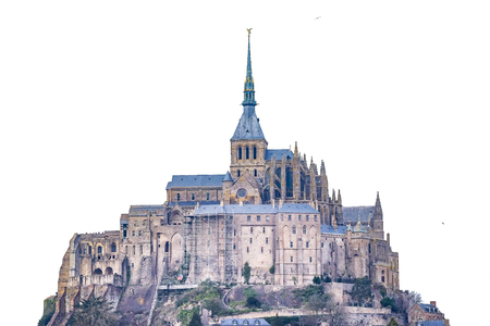 Castle, isolated on the white backgroundの写真素材