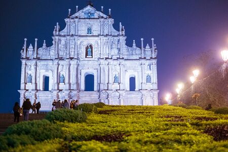 Ruins of St. Paul's. one of Macau most famouse landmark and fabulous UNESCO World Heritage Site.の写真素材
