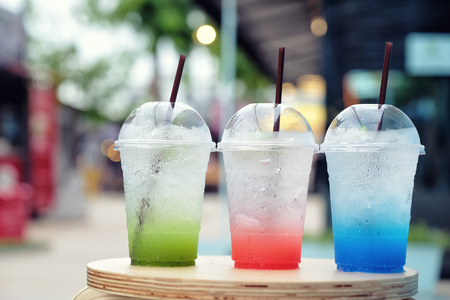 Colorful set of refreshing drinksの写真素材