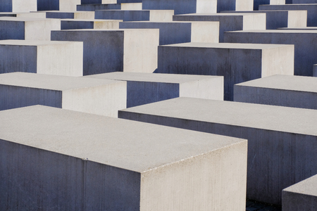 BERLIN, GERMANY - MARCH 26, 2017: View of Jewish Holocaust Memorial museum in daylight at 26 March 2017, Berlin, Germanyのeditorial素材