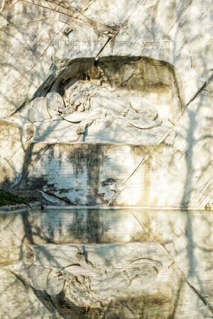 Dying Lion Monument in Lucerne, Switzerland.の写真素材
