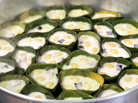 Homemade Chinese new year's sticky rice cake for pay respect for ancestors or offer Sacrifices to god in Chinese cultureの写真素材
