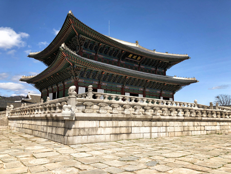 Gyeongbokgung palace one of the most famous  landmark of Seoul, Koreaのeditorial素材