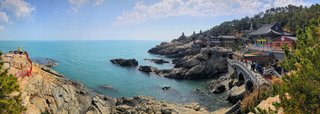 Panoramic View of Haedong Yonggungsa Temple in Busan, South Korea.の写真素材
