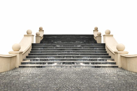 Stairs Roman style on white backgroundの写真素材