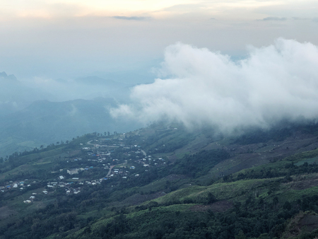 Phu Thap Boek sea of fog In Phetchabun, Thailandの写真素材