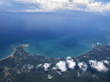 Aerial view beautiful scenic landscape of Phuket island in Andaman sea Thailand, Tourism destination place Asiaの写真素材