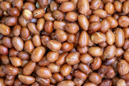 Background of deep-fried roasted peanuts.