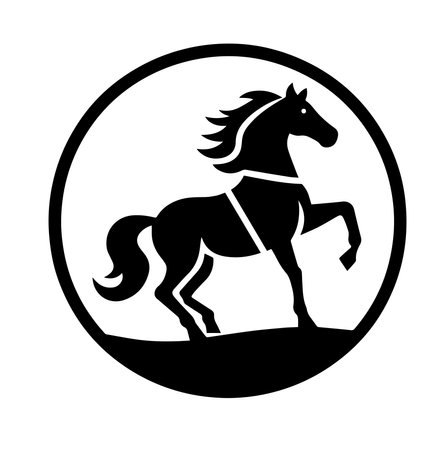 Horse icon. Silhouette of a horse. Vector illustrationのイラスト素材