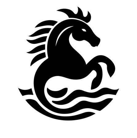 Horse icon on white background. Vector illustration for design and web.のイラスト素材