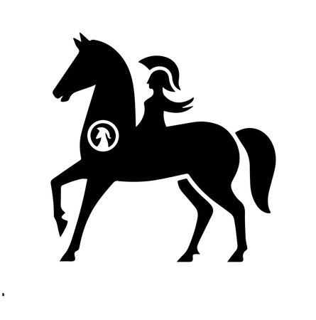 Horse icon on white background. Vector illustration for your design.のイラスト素材