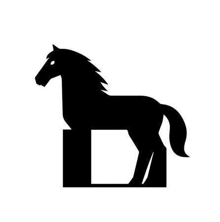 horse icon on white background. horse icon vector. horse icon flatのイラスト素材