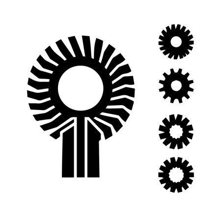 Gear vector icon. Settings illustration sign. Cogwheel symbol.のイラスト素材