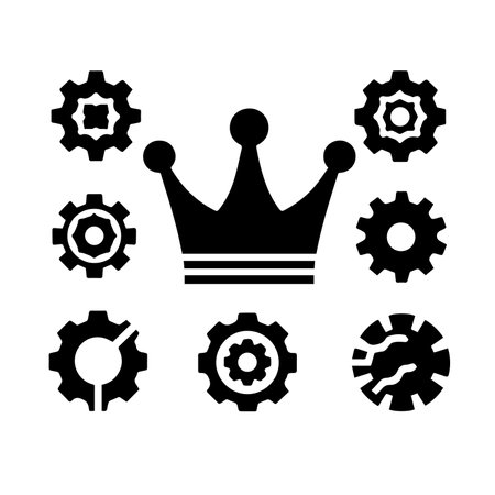 Cogwheel gear icons set. Cogwheel gear vector iconsのイラスト素材