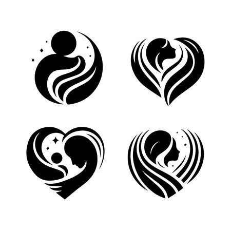 Set of vector heart icons. Love symbol. Heart icon. Heart iconのイラスト素材