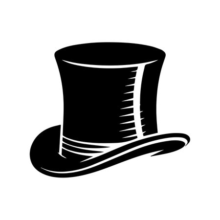 Top hat icon. Simple illustration of top hat vector icon for webのイラスト素材